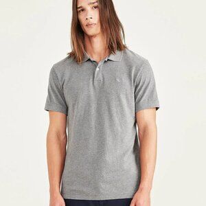 Dockers Men's Rib Collar Polo Slim Fit - Grey Heather - Size M